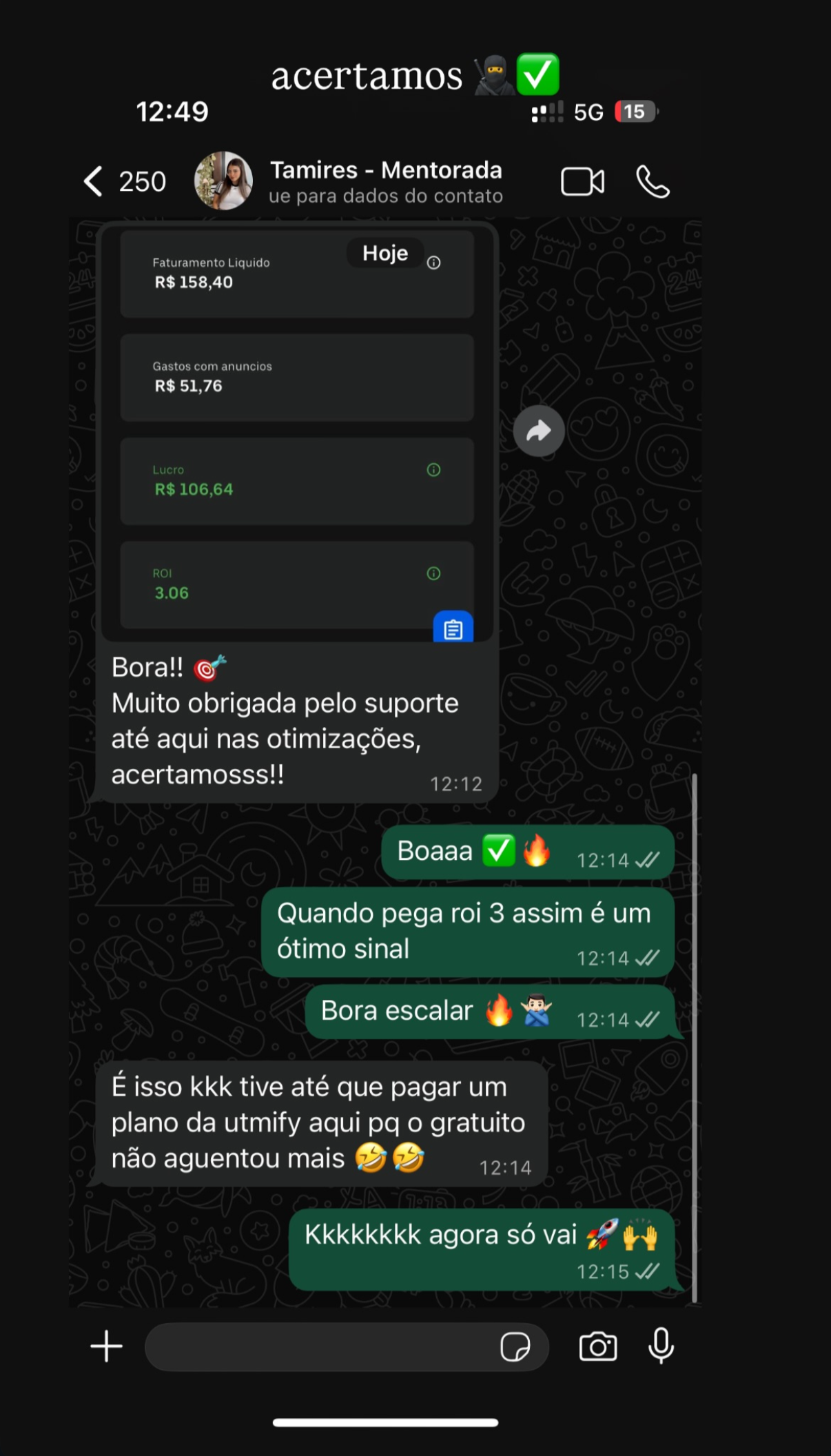 Depoimento aluno