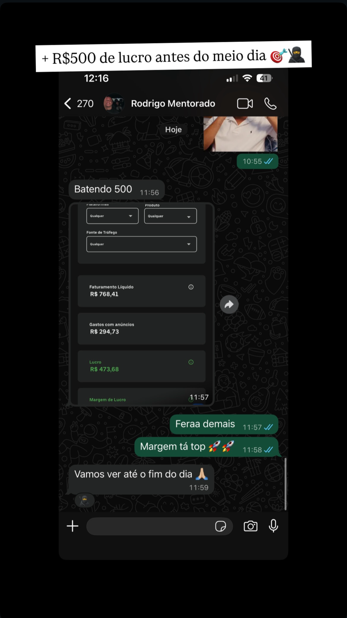 Depoimento aluno